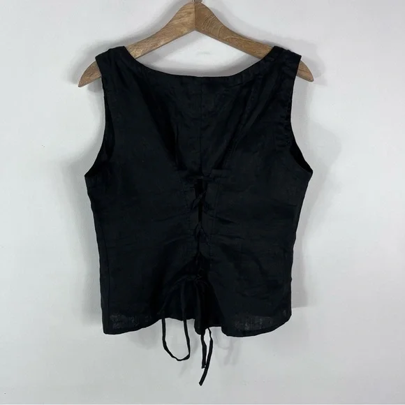 Black Button-Down Blouse - Picture 10 of 11